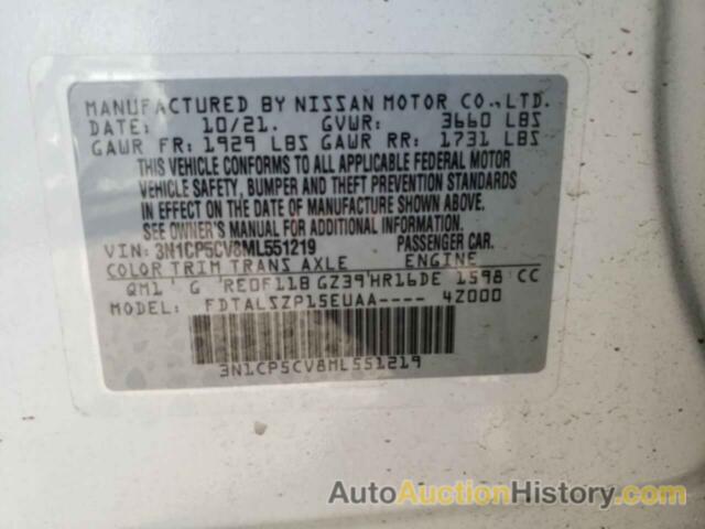 NISSAN KICKS SV, 3N1CP5CV8ML551219