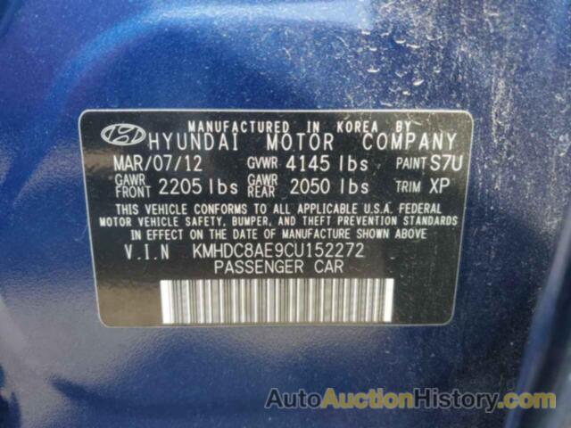 HYUNDAI ELANTRA GLS, KMHDC8AE9CU152272