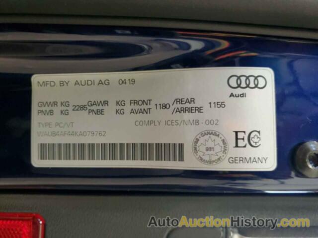 AUDI S4/RS4 PREMIUM PLUS, WAUB4AF44KA079762