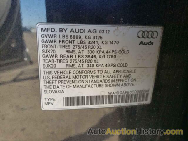 AUDI Q7 PRESTIGE, WA1DGAFE0CD008080