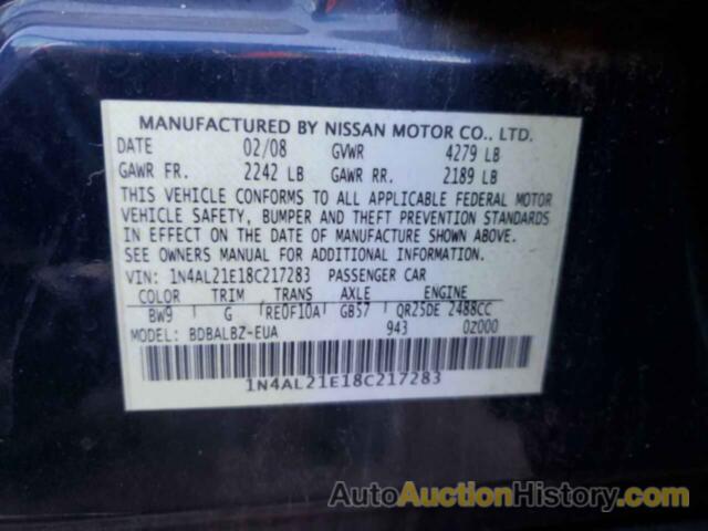 NISSAN ALTIMA 2.5, 1N4AL21E18C217283