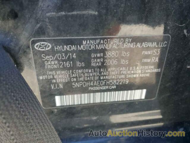 HYUNDAI ELANTRA SE, 5NPDH4AE0FH582219