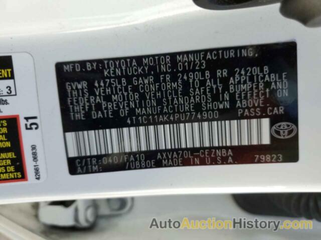 TOYOTA CAMRY LE, 4T1C11AK4PU774900