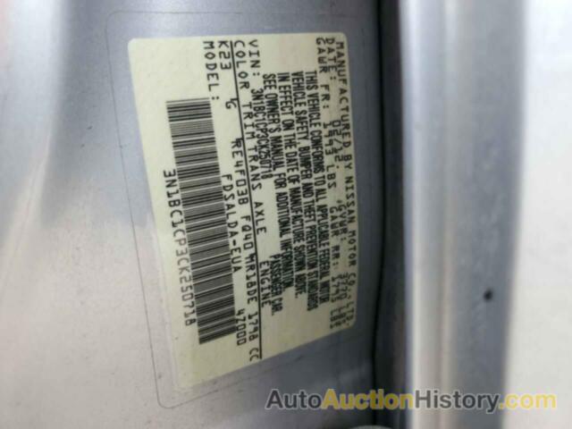 NISSAN VERSA S, 3N1BC1CP3CK250718