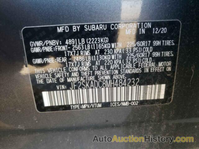 SUBARU FORESTER, JF2SKADC8MH484232