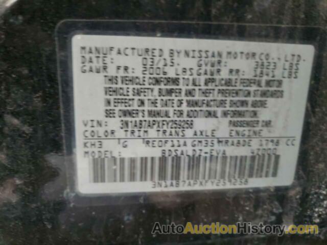 NISSAN SENTRA S, 3N1AB7APXFY259258