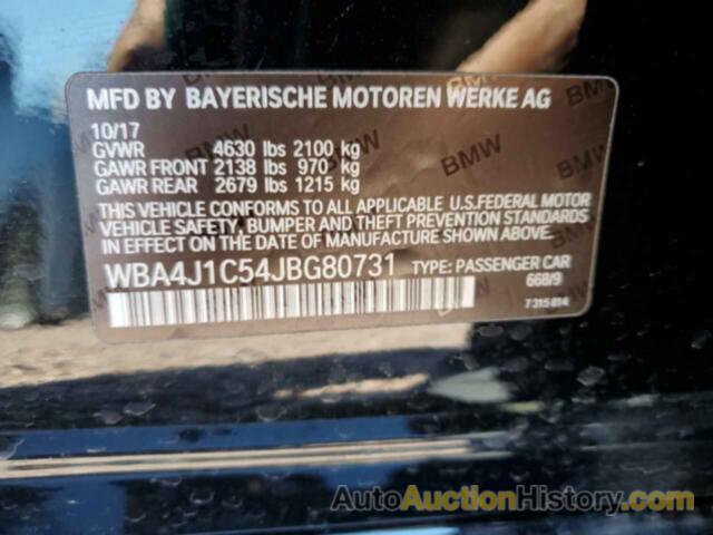 BMW 4 SERIES GRAN COUPE, WBA4J1C54JBG80731