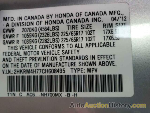 HONDA CRV EXL, 2HKRM4H77CH608495