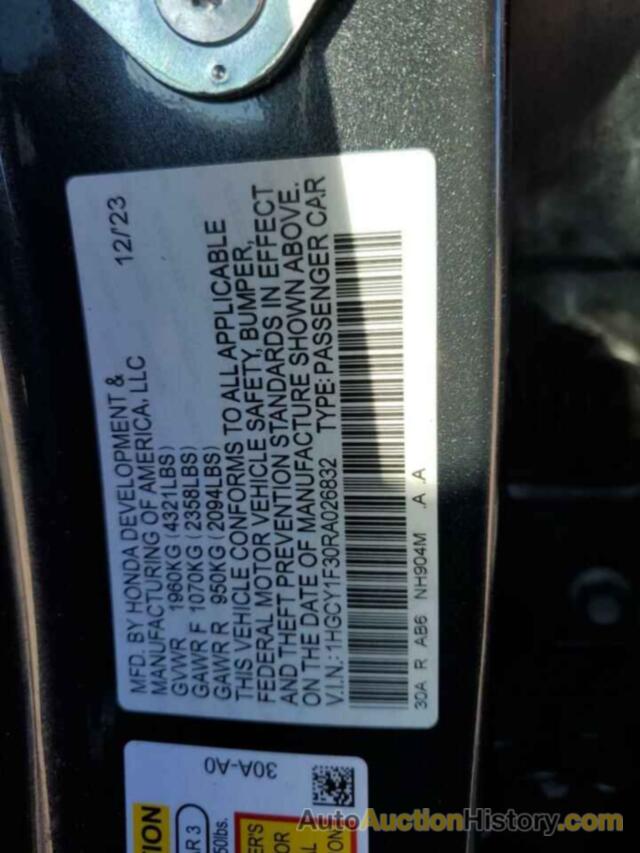 HONDA ACCORD EX, 1HGCY1F30RA026832