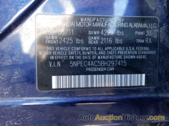 HYUNDAI SONATA SE, 5NPEC4AC5BH297415