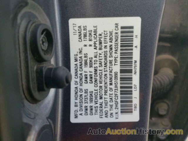 HONDA CIVIC EX, 2HGFC2F73JH510990