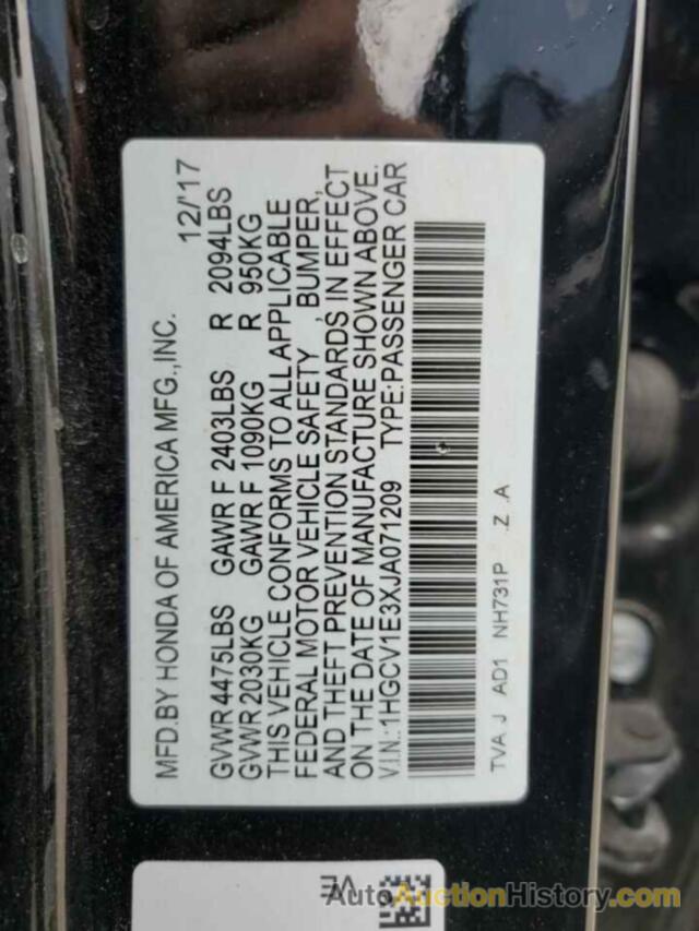 HONDA ACCORD SPORT, 1HGCV1E3XJA071209