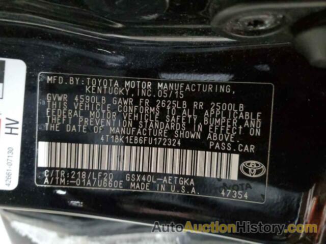 TOYOTA AVALON XLE, 4T1BK1EB6FU172324