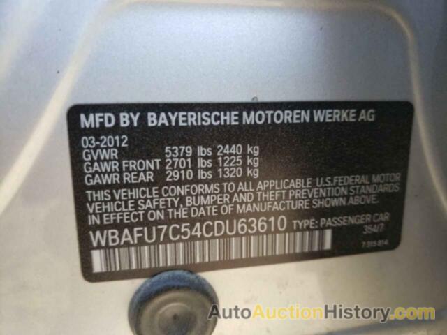 BMW 5 SERIES XI, WBAFU7C54CDU63610