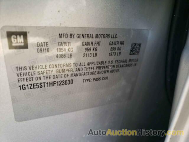 CHEVROLET MALIBU LT, 1G1ZE5ST1HF123630