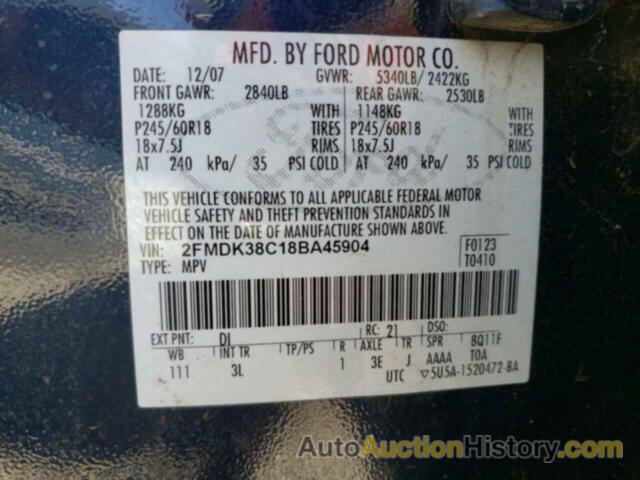 FORD EDGE SEL, 2FMDK38C18BA45904