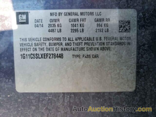 CHEVROLET MALIBU 1LT, 1G11C5SLXEF278448