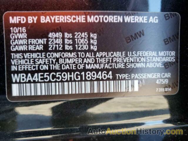 BMW 4 SERIES GRAN COUPE, WBA4E5C59HG189464