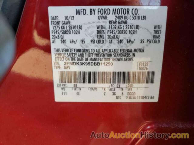 FORD EDGE LIMITED, 2FMDK3K95DBB11250