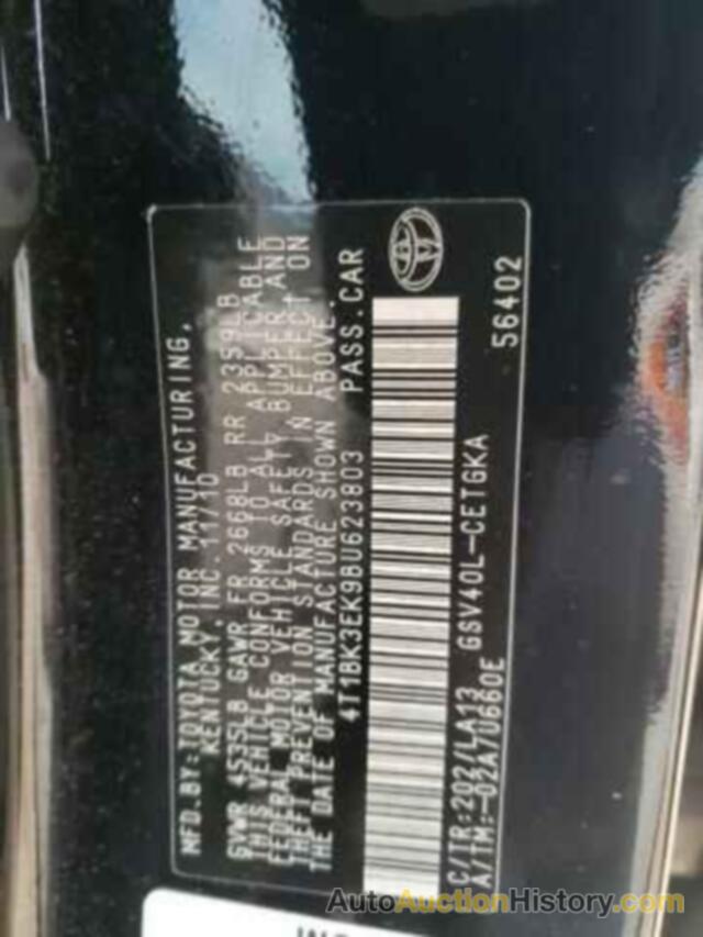 TOYOTA CAMRY SE, 4T1BK3EK9BU623803