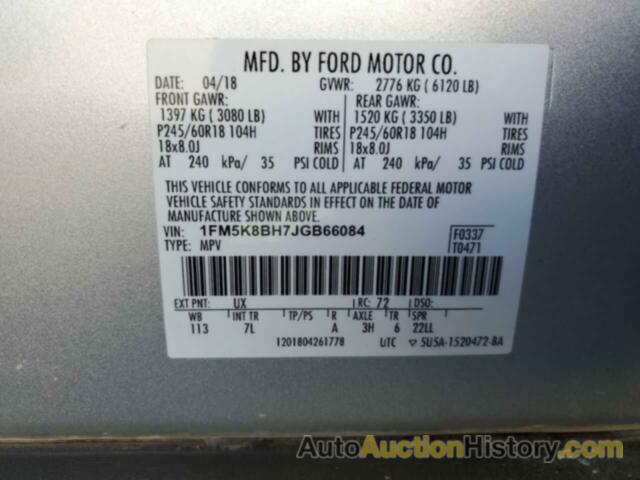 FORD EXPLORER, 1FM5K8BH7JGB66084