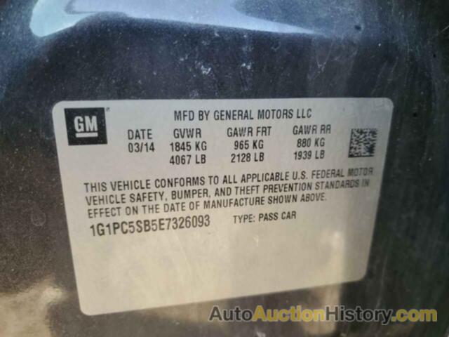 CHEVROLET CRUZE LT, 1G1PC5SB5E7326093