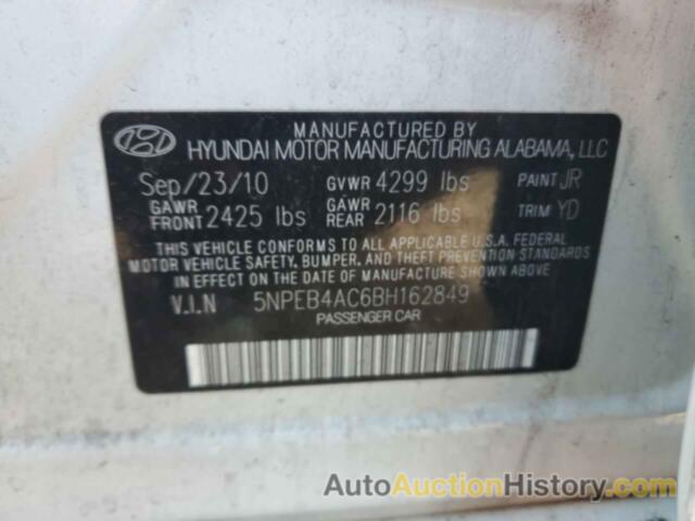 HYUNDAI SONATA GLS, 5NPEB4AC6BH162849