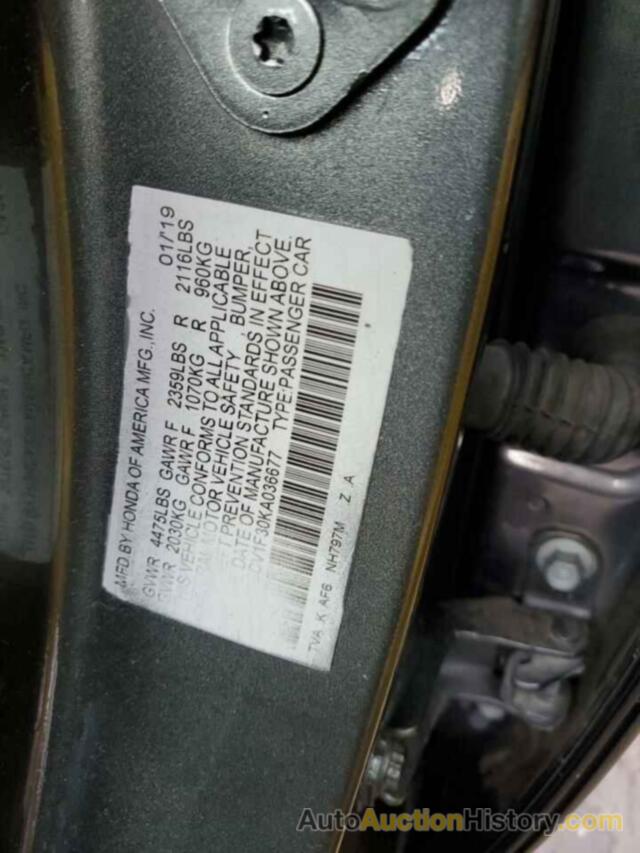 HONDA ACCORD SPORT, 1HGCV1F30KA036677