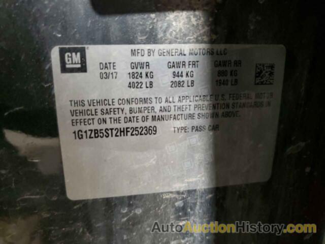 CHEVROLET MALIBU LS, 1G1ZB5ST2HF252369