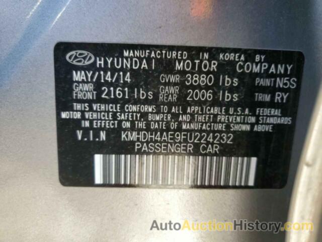 HYUNDAI ELANTRA SE, KMHDH4AE9FU224232