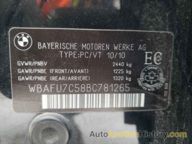 BMW 5 SERIES XI, WBAFU7C58BC781265
