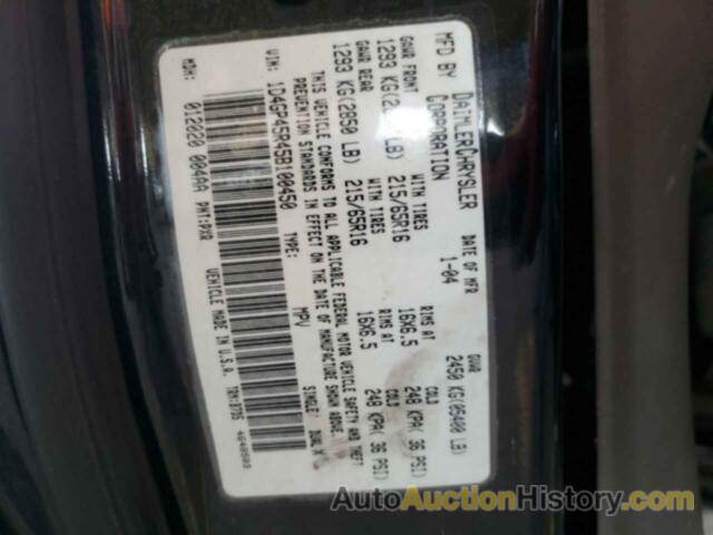 DODGE CARAVAN SXT, 1D4GP45R45B100450