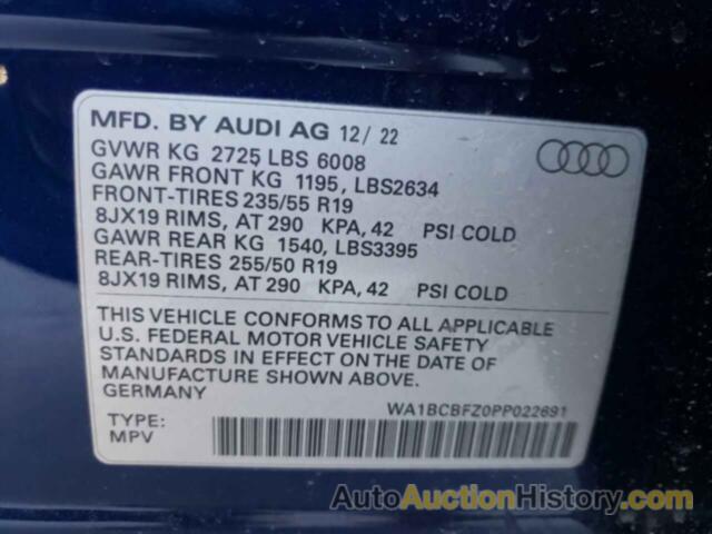 AUDI Q4 E-TRON PREMIUM PLUS, WA1BCBFZ0PP022691