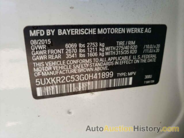 BMW X5 SDRIVE35I, 5UXKR2C53G0H41899