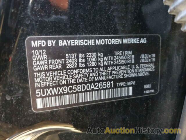 BMW X3 XDRIVE28I, 5UXWX9C58D0A26581