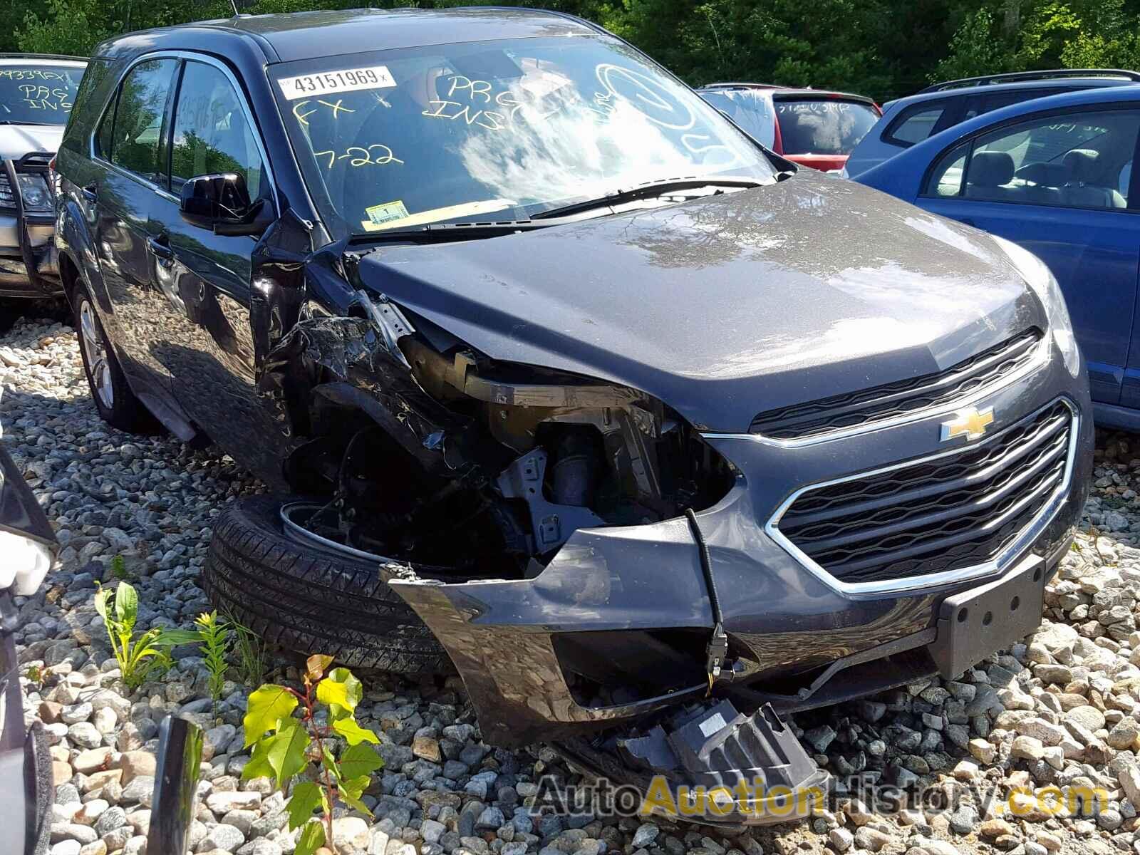 2016 CHEVROLET EQUINOX LS, 2GNFLEEK0G6186415