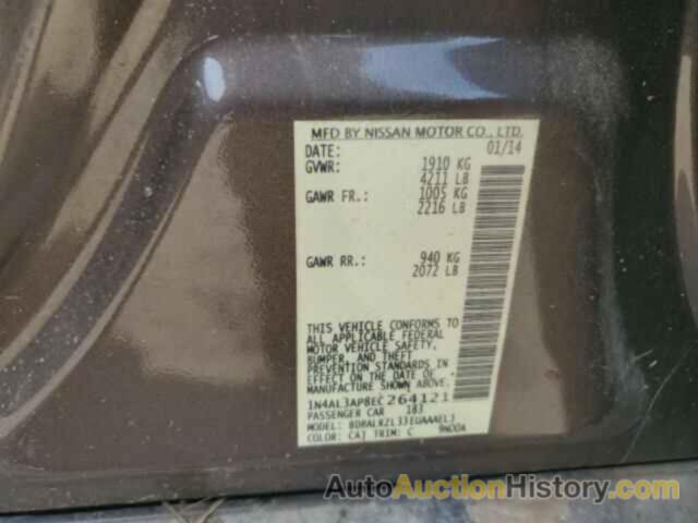 NISSAN ALTIMA 2.5, 1N4AL3AP8EC264121