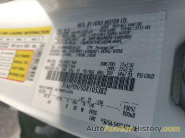 FORD FUSION SE, 3FA6P0H70DR105382