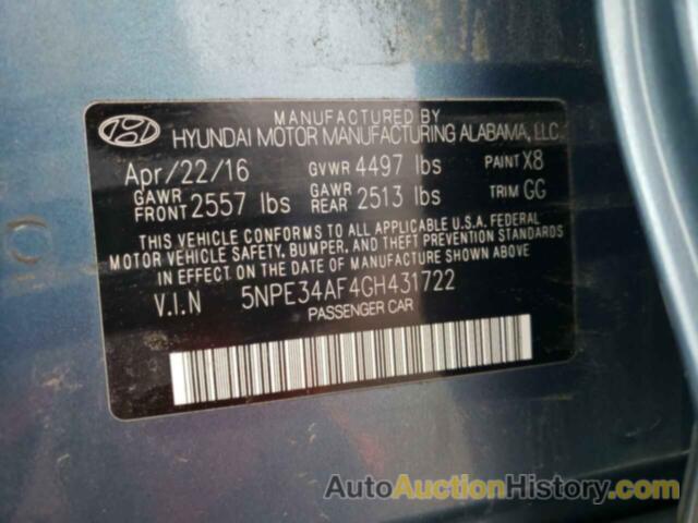 HYUNDAI SONATA SPORT, 5NPE34AF4GH431722