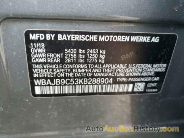 BMW M5, WBAJB9C53KB288904