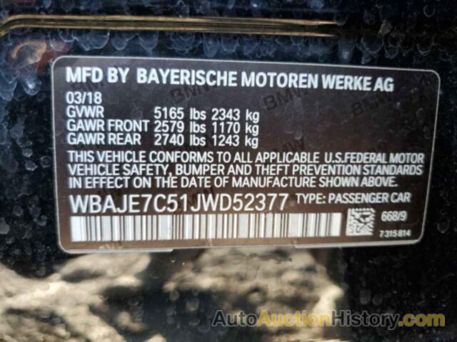 BMW 5 SERIES XI, WBAJE7C51JWD52377