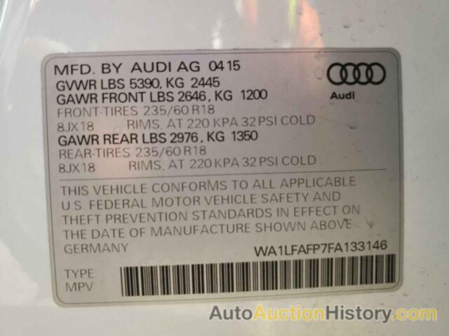 AUDI Q5 PREMIUM PLUS, WA1LFAFP7FA133146