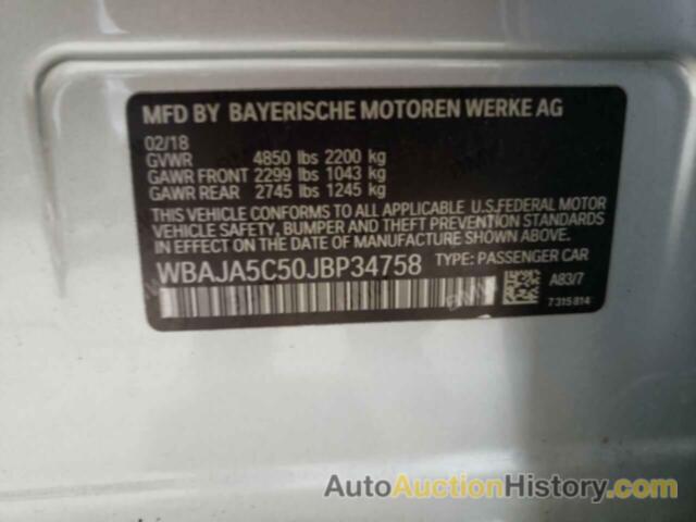 BMW 5 SERIES I, WBAJA5C50JBP34758