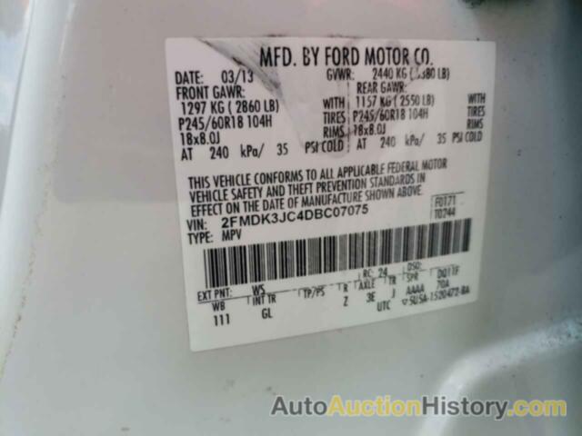 FORD EDGE SEL, 2FMDK3JC4DBC07075