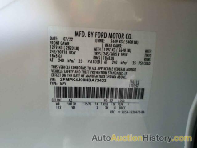 FORD EDGE SEL, 2FMPK4J90NBA73433