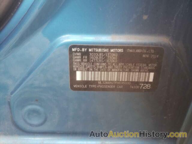 MITSUBISHI MIRAGE ES, ML32A4HJ7FH035030