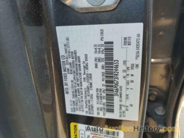 FORD FUSION S, 3FA6P0G73FR244653