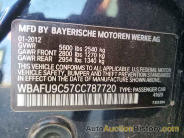 BMW 5 SERIES XI, WBAFU9C57CC787720