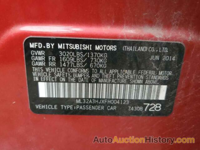 MITSUBISHI MIRAGE DE, ML32A3HJXFH004123