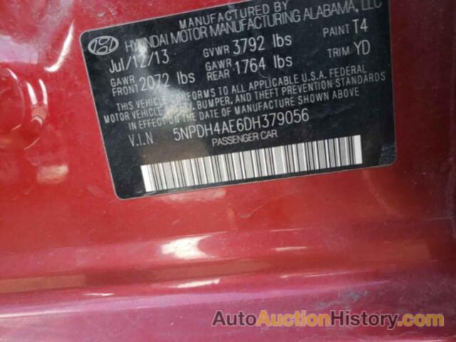 HYUNDAI ELANTRA GLS, 5NPDH4AE6DH379056